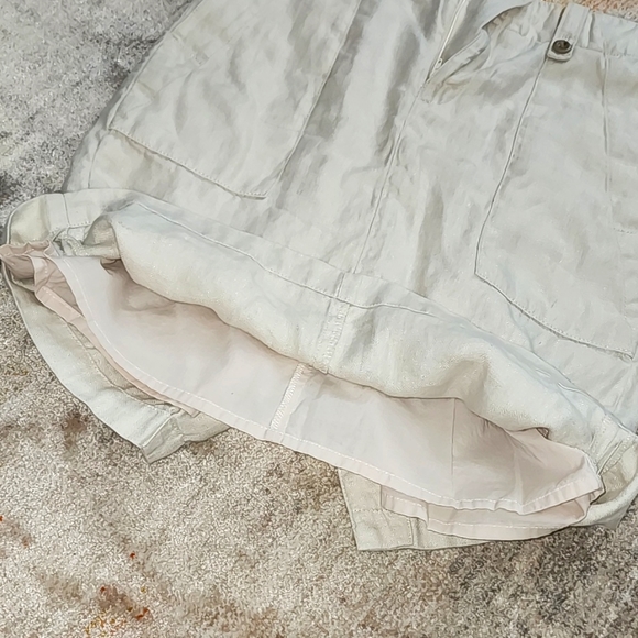 J.Crew Ecru Linen Knee Length Pencil Skirt - Picture 6 of 8